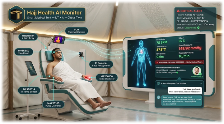 Hajj Health AI Monitor — Smart Medical Tent IoT Digital Twin